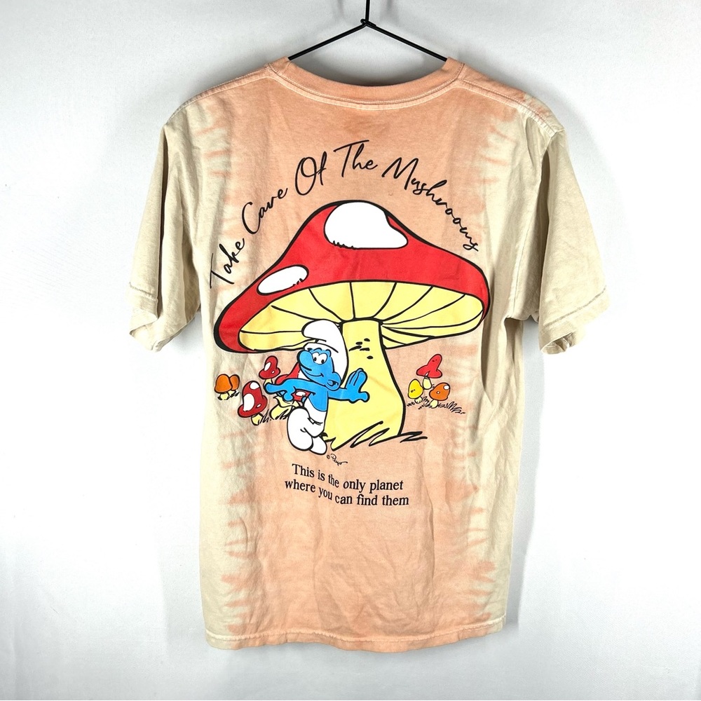 The Smurfs T Shirt Mushroom Print size M